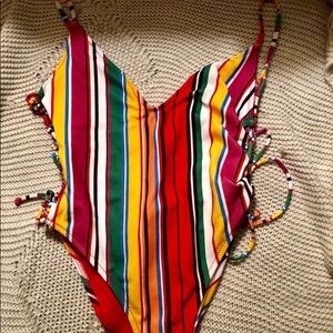 One piece striped Zara swimsuit
